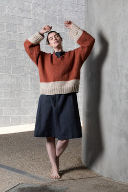 Merino wool copper over sized jumper